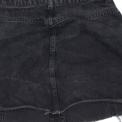 Topshop Womens Black   A-Line Skirt Size 8