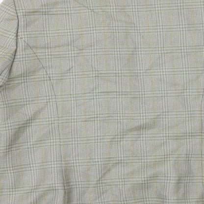 Preloved bquorian Womens Green Check  Jacket Blazer Size 16 - Label