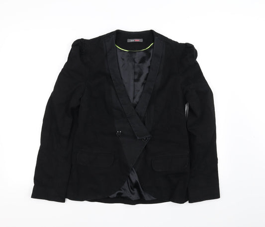 Preloved Love Label Womens Black   Jacket Blazer Size 12 - Front