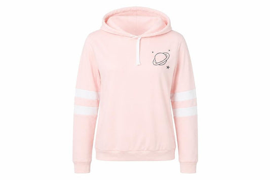 Womens Pink   Pullover Hoodie Size S