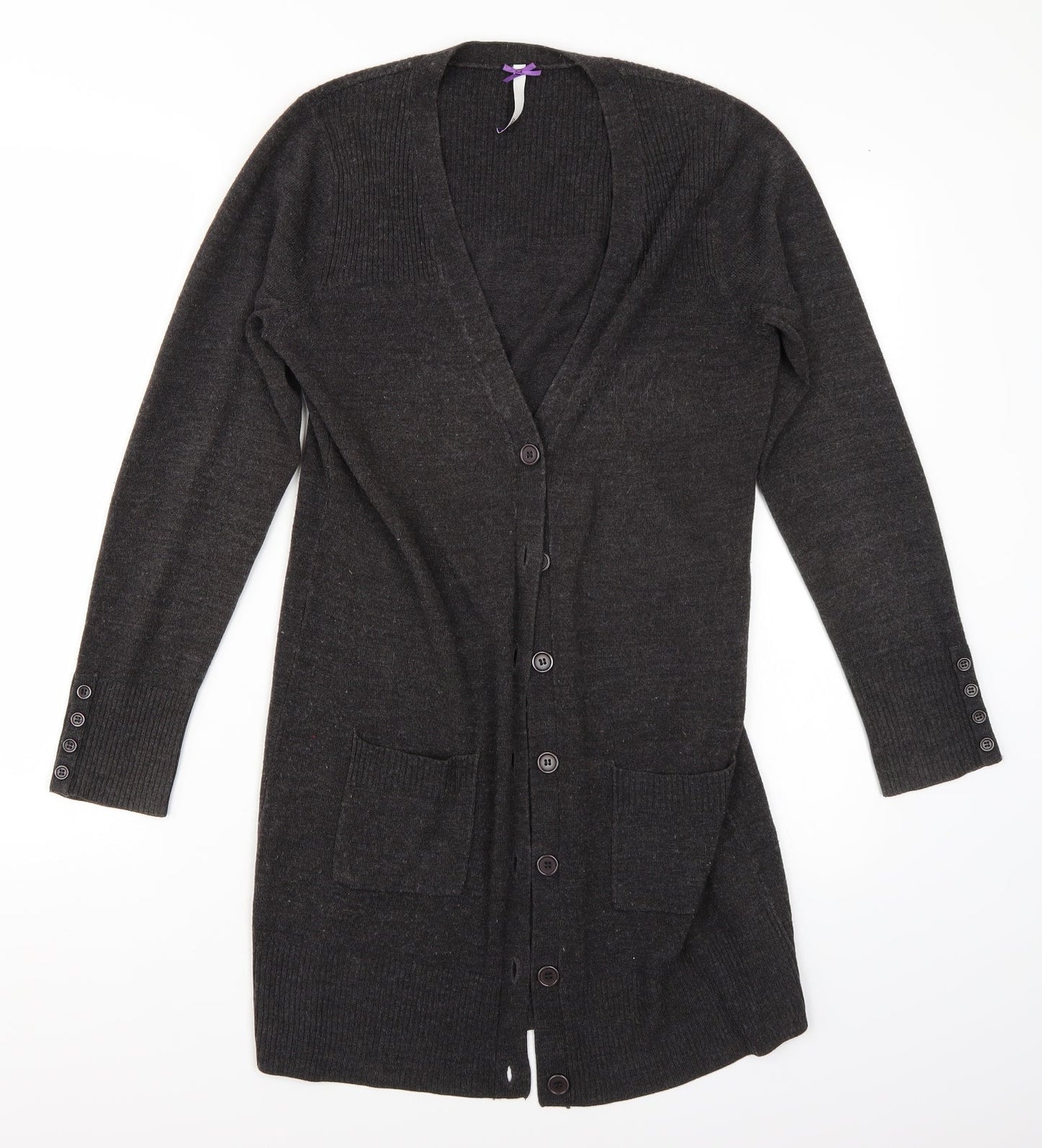 BHS Womens Grey   Cardigan Jumper Size 10