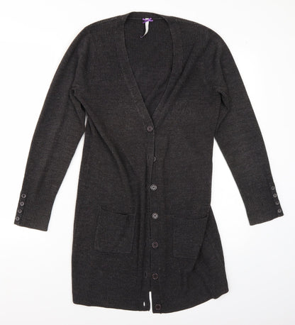 BHS Womens Grey   Cardigan Jumper Size 10