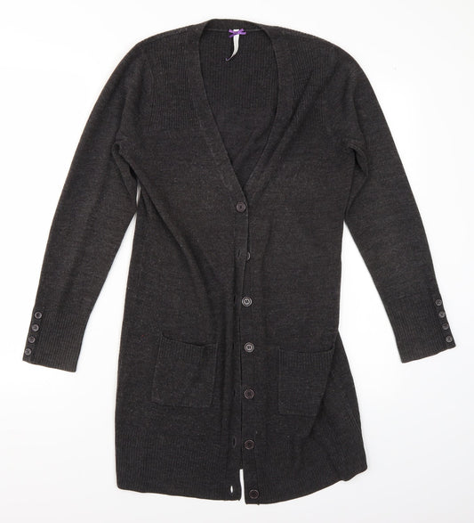 BHS Womens Grey   Cardigan Jumper Size 10