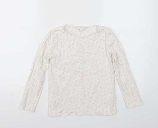 The little white company Girls White   Basic T-Shirt Size 7-8 Years