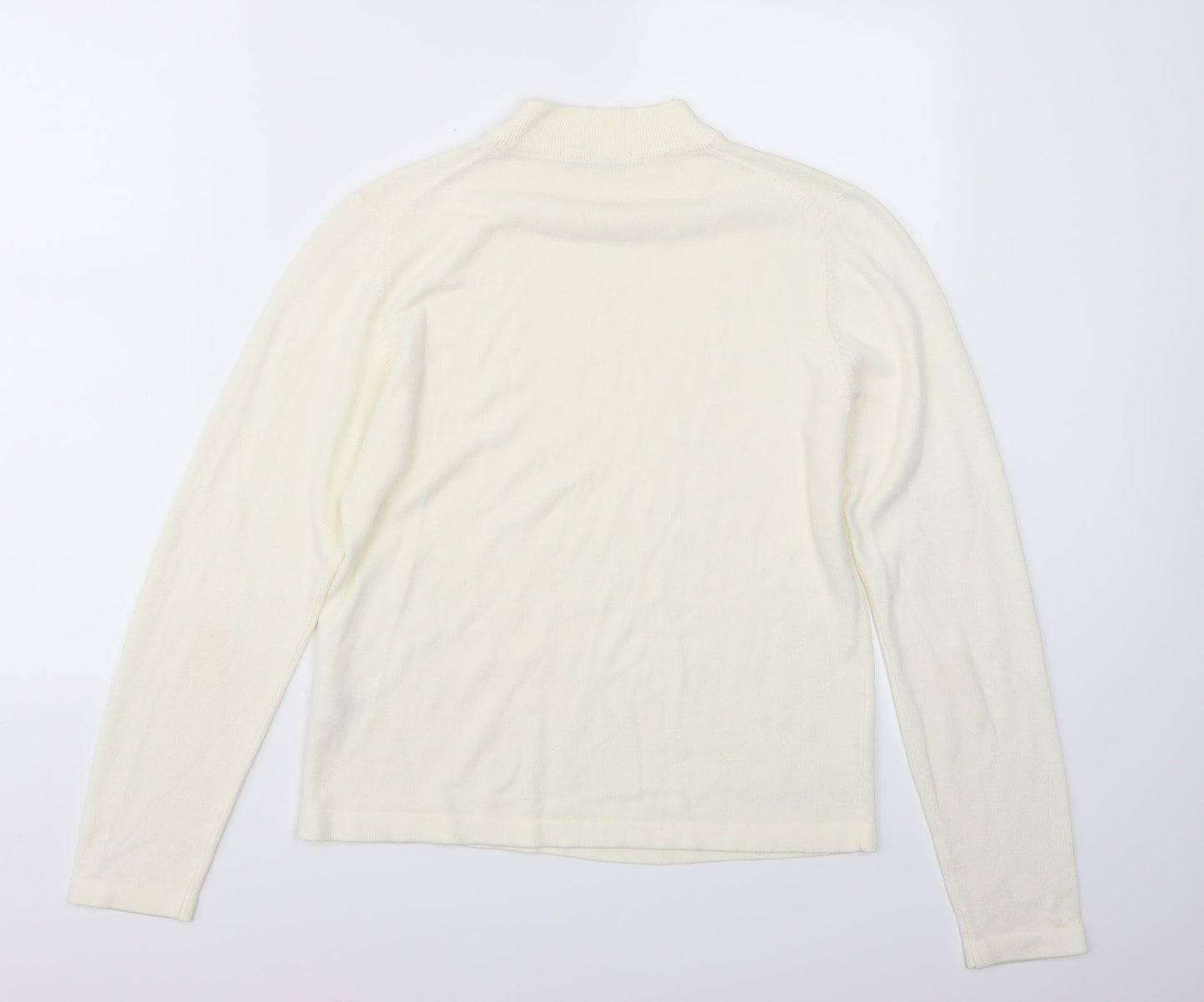 Marks and Spencer Womens White   Pullover Jumper Size 14