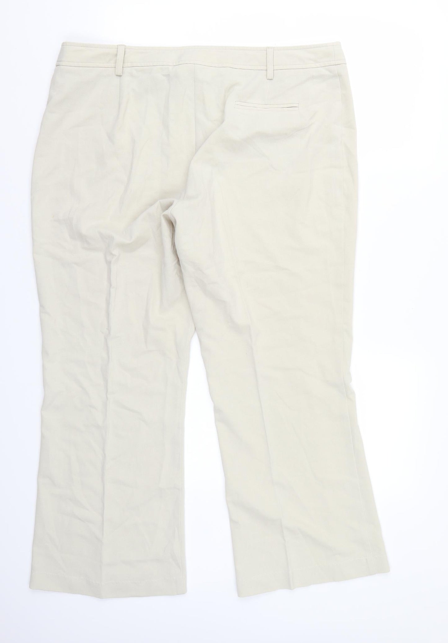 Marks and Spencer Womens Beige   Trousers  Size 18 L26 in