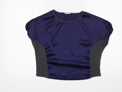 Silence + Noise Womens Blue   Basic Blouse Size S