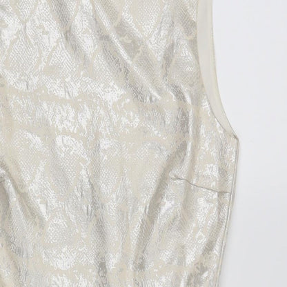 Zara Womens Beige Animal Print  Shift  Size M