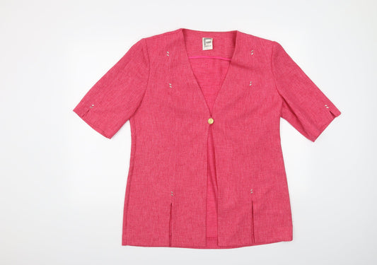 Frankenwalder Womens Pink   Jacket Blazer Size 12