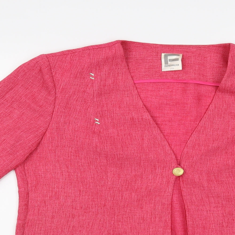 Frankenwalder Womens Pink   Jacket Blazer Size 12