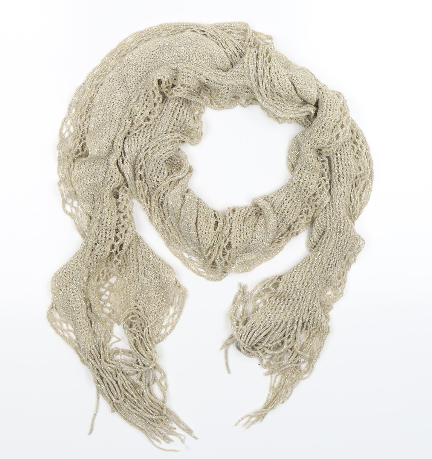 Preworn Womens Beige  Knit  Scarf