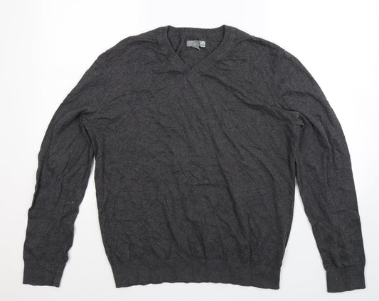 Sears Mens Grey  Knit Pullover Jumper Size L