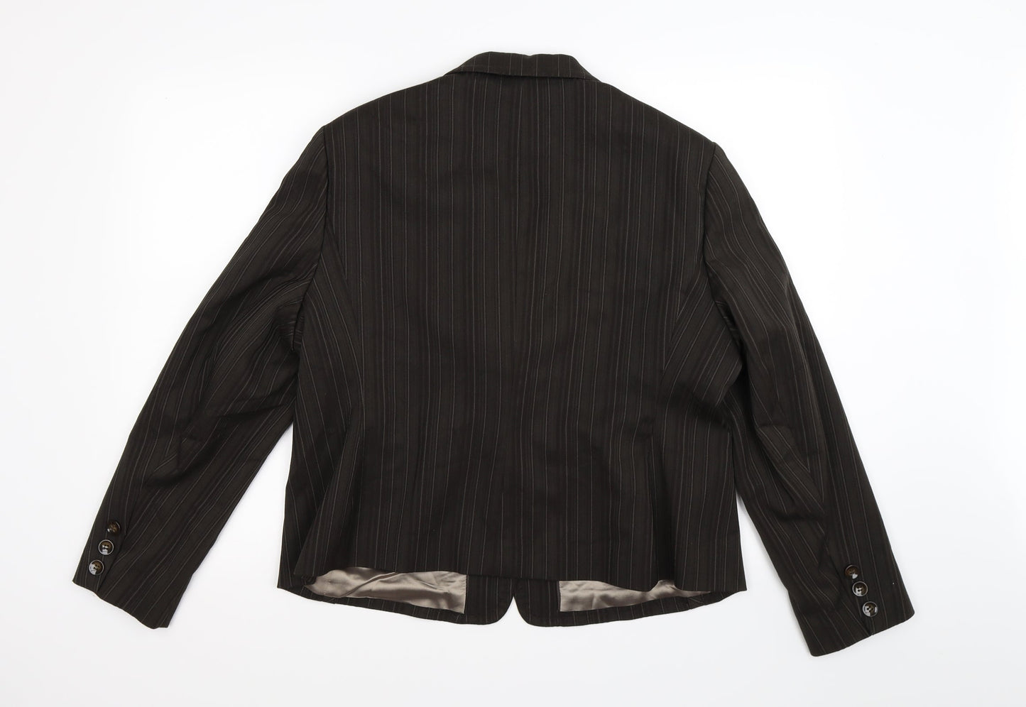 Debenhams Womens Brown Striped  Jacket Suit Jacket Size 16
