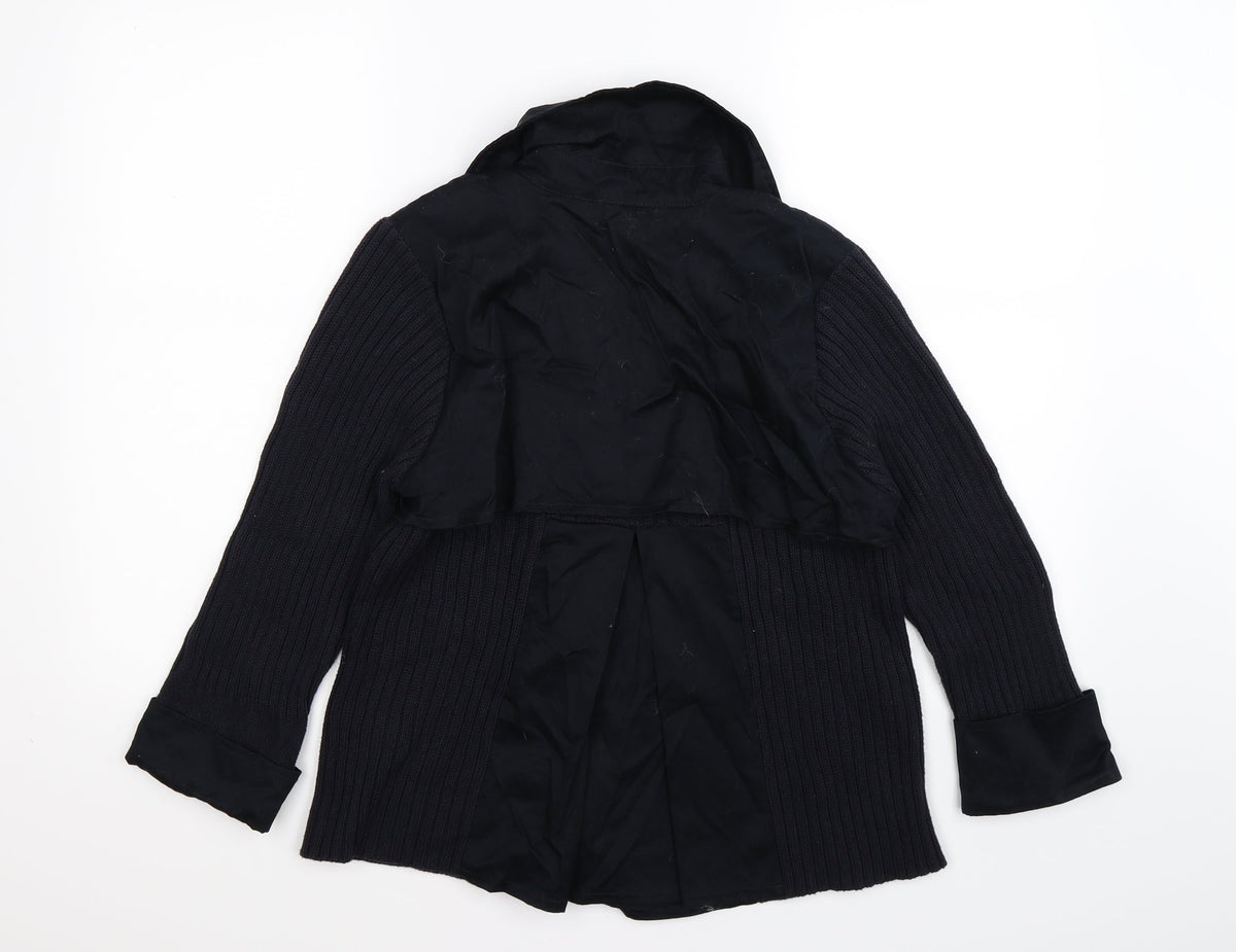 Marks & Spencer Womens Blue Striped Knit Jacket  Size 14