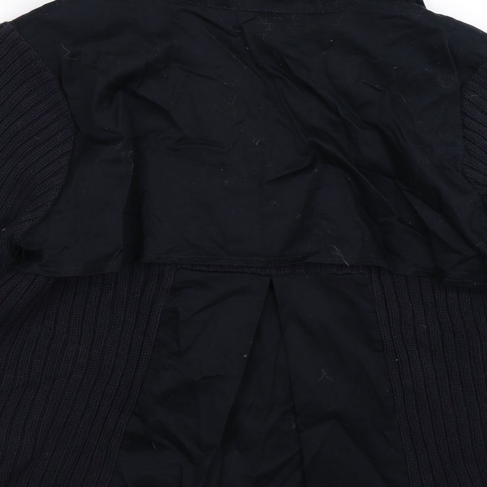 Marks & Spencer Womens Blue Striped Knit Jacket  Size 14