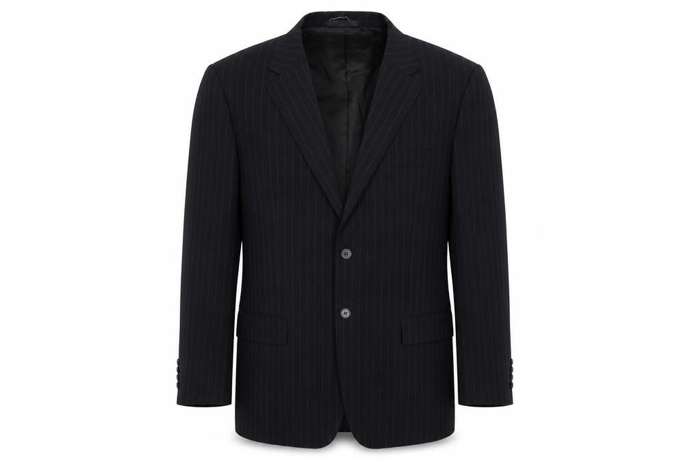 Butler & Webb Mens Blue Striped Jacket Suit Jacket Size 44