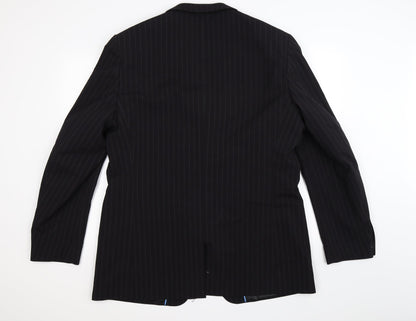 Butler & Webb Mens Blue Striped Jacket Suit Jacket Size 44