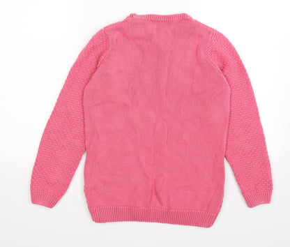Preloved isle Womens Pink  Knit Pullover Jumper Size S - Back