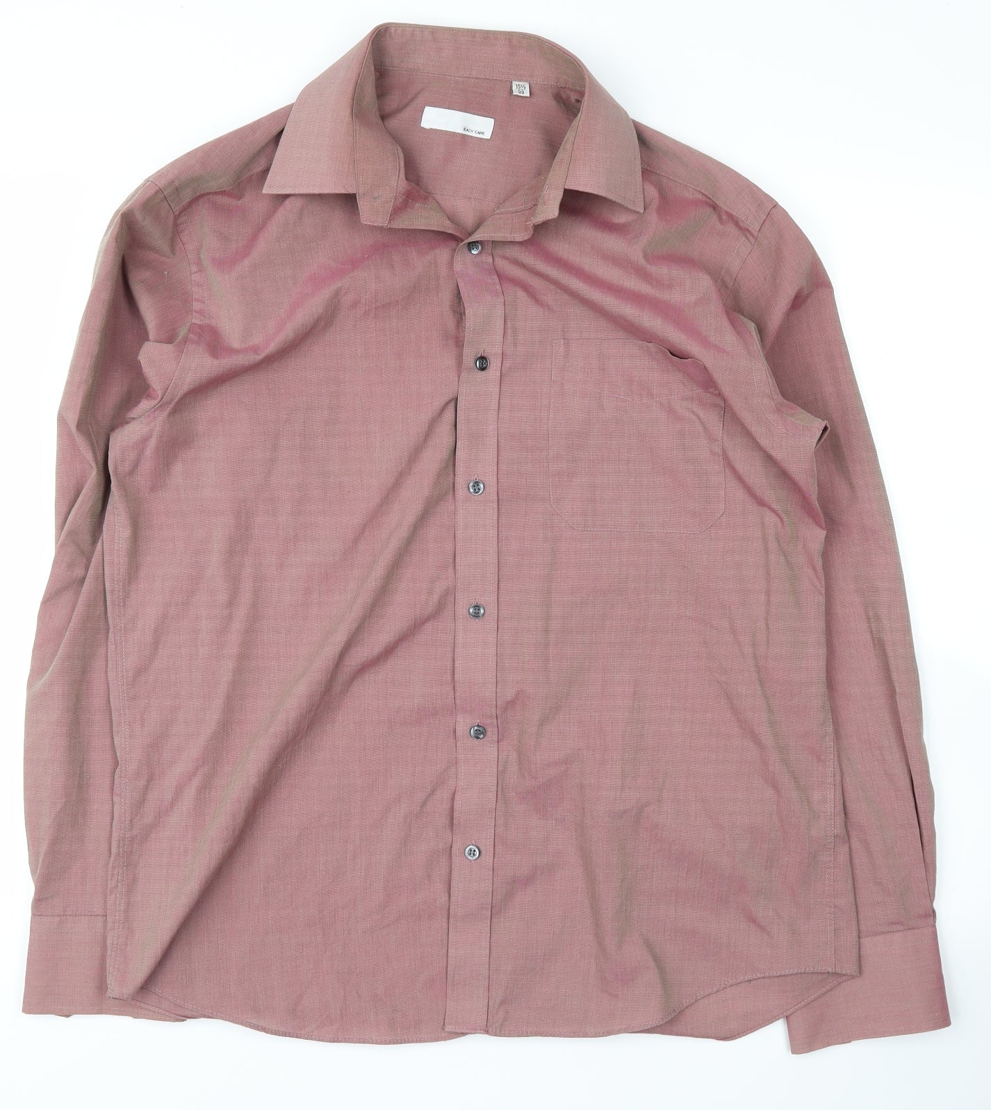 easy care Mens Pink    Button-Up Size 15.5