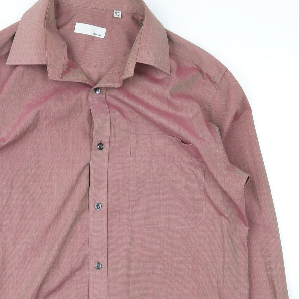 easy care Mens Pink    Button-Up Size 15.5