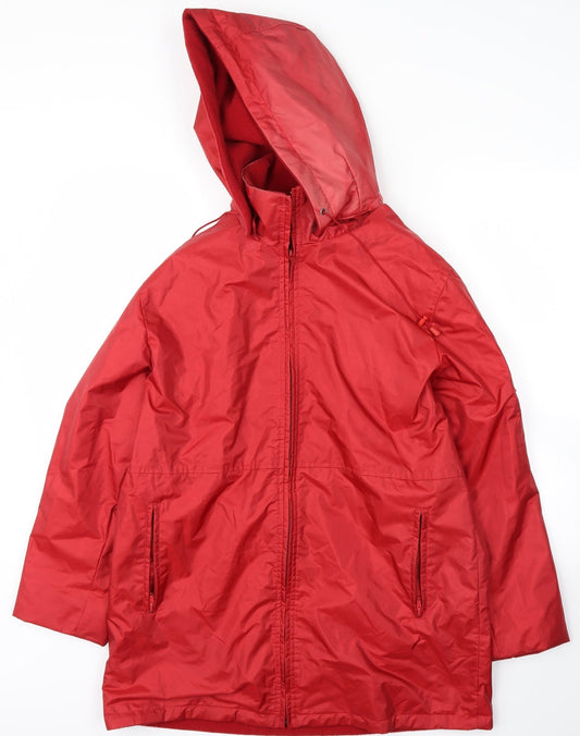 Roman Originals Mens Red  Microfibre Parka Coat Size S