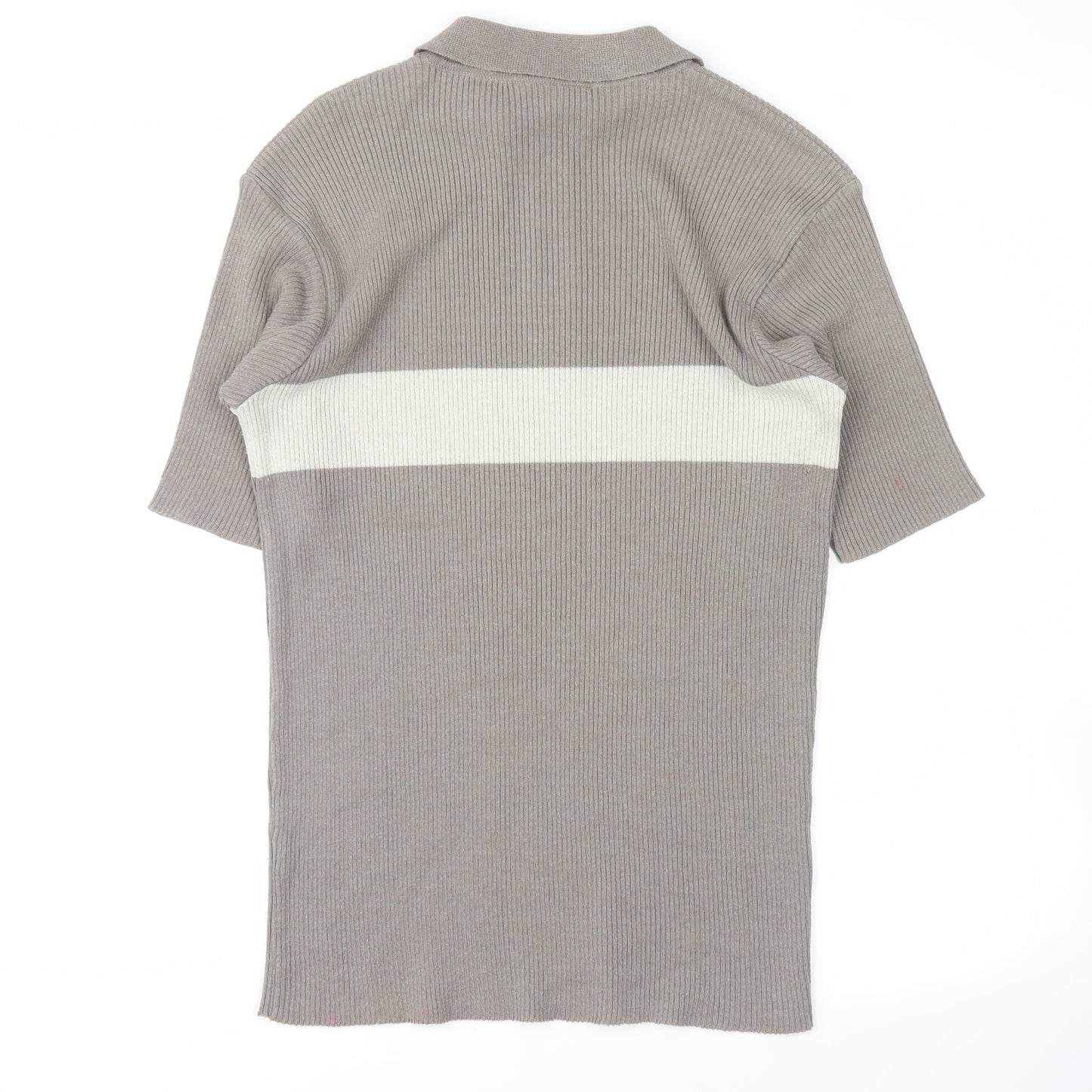 NEXT Womens Grey Striped  Pullover Jumper Size M