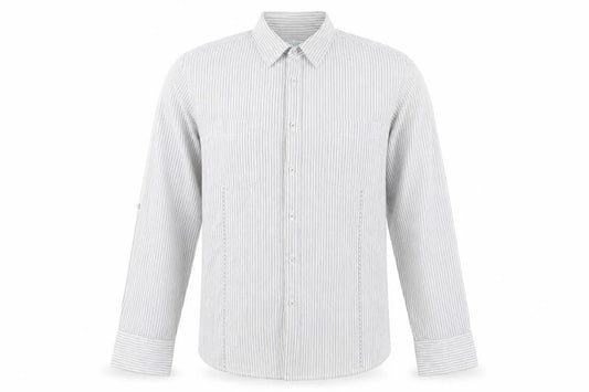Topman Mens White Striped   Button-Up Size L