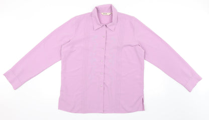 Preloved EWM Womens Purple   Basic Button-Up Size 16 - Front