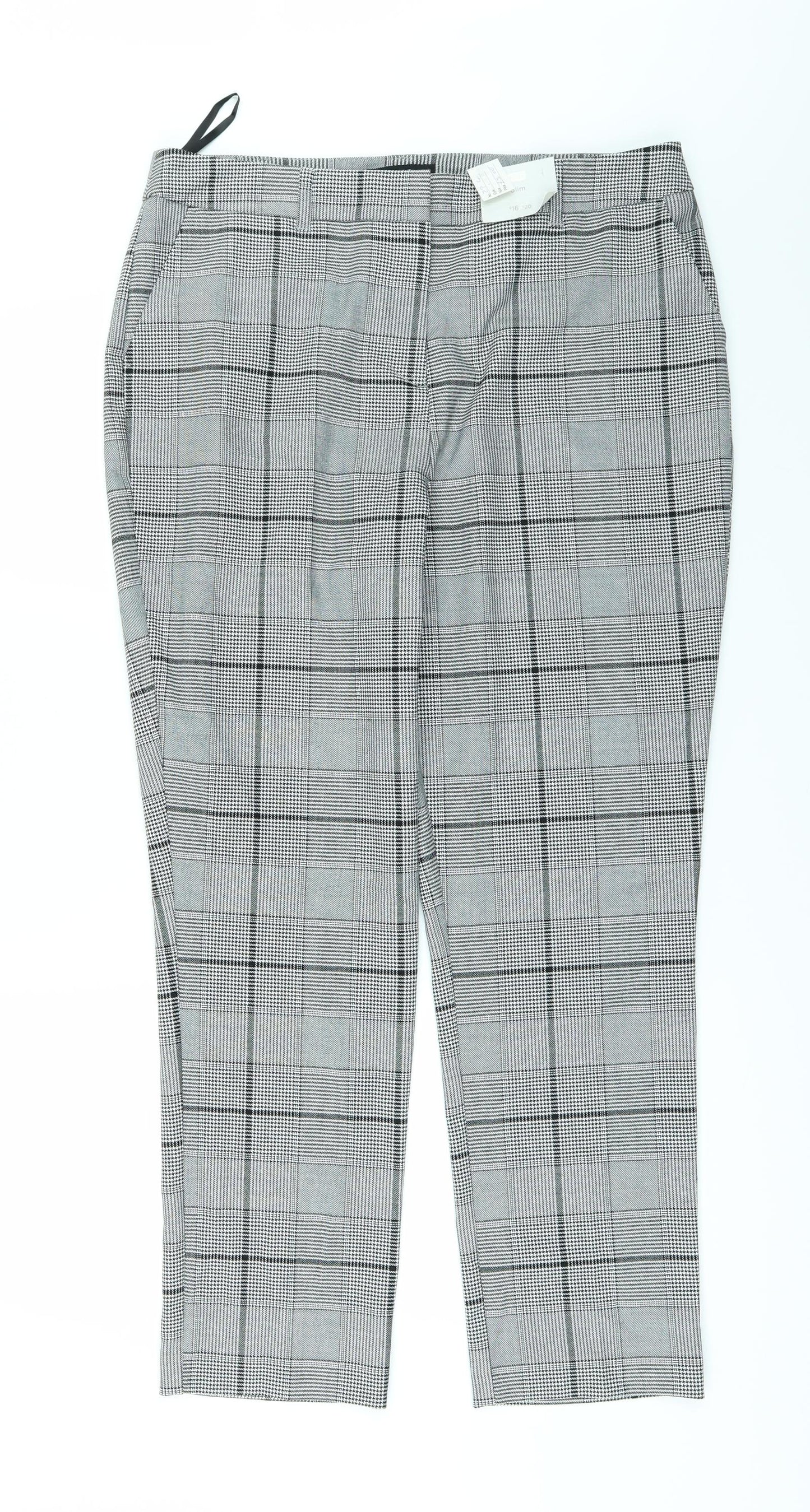 F&F Womens White   Trousers  Size 14 L27 in