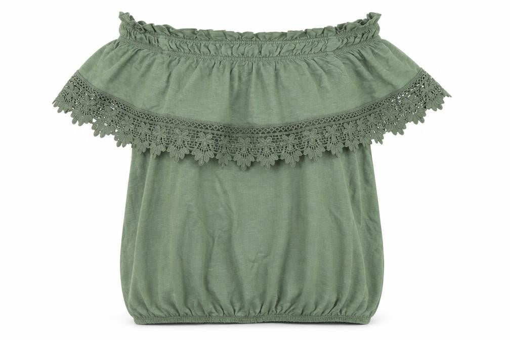 Miss Selfridge Womens Green   Basic T-Shirt Size 8