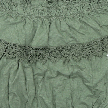 Miss Selfridge Womens Green   Basic T-Shirt Size 8