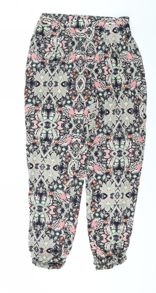 Glamourous Womens Blue Floral  Sweatpants Trousers Size XS L24 in