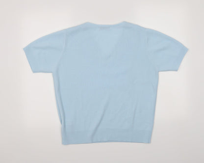 Preloved Berkertex Womens Blue   Basic T-Shirt Size 14 - Back