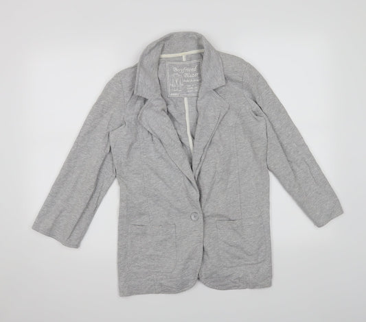 Denim & Co. Womens Grey   Jacket Blazer Size 8