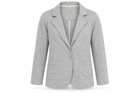 Denim & Co. Womens Grey   Jacket Blazer Size 8