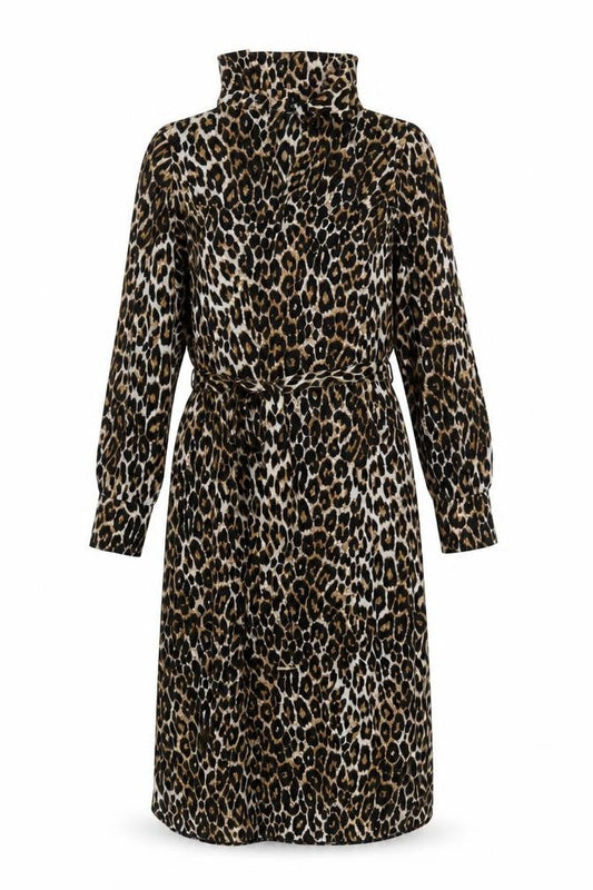 F&F Womens Beige Animal Print  A-Line  Size 8