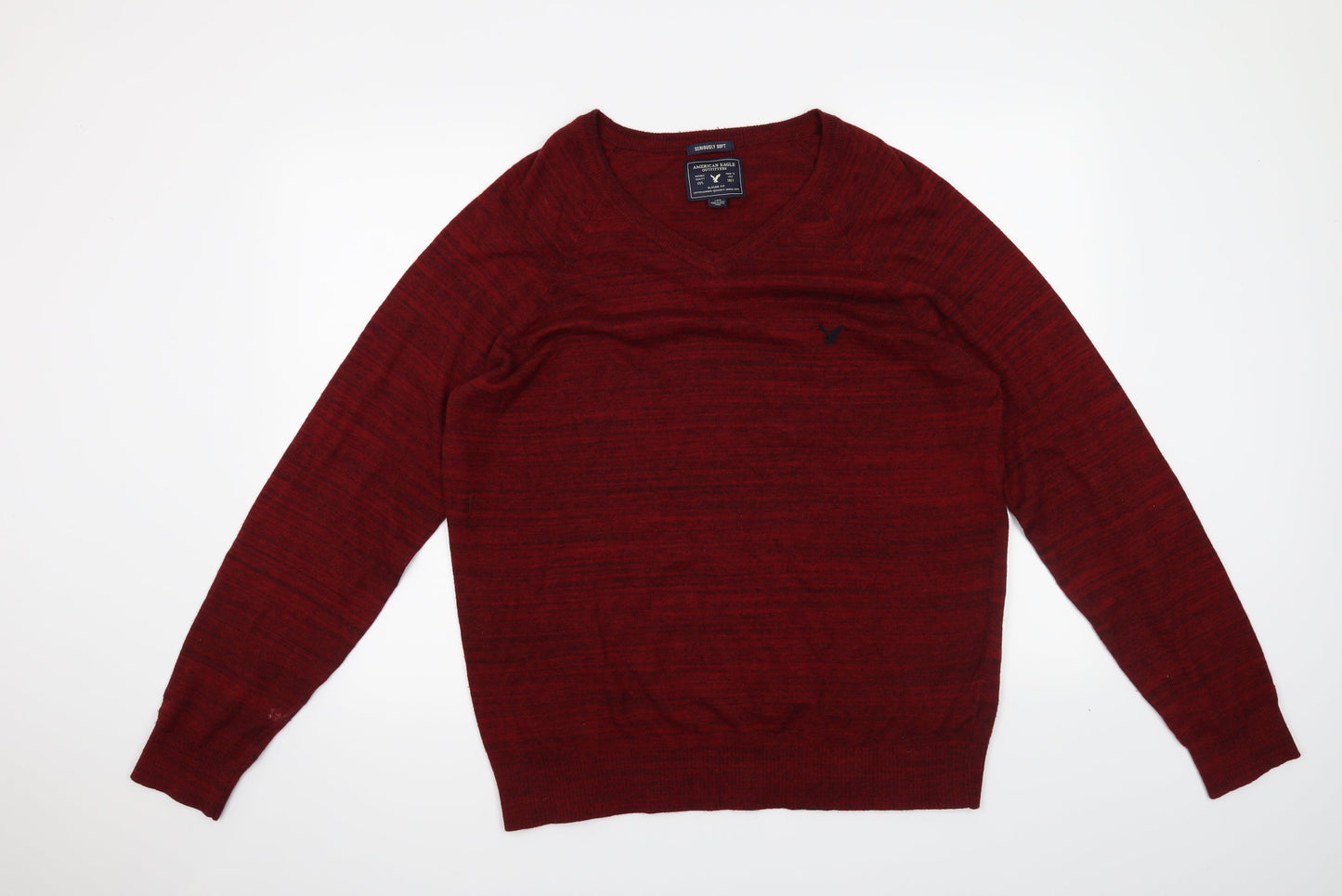 American Eagle Mens Red   Pullover Jumper Size L