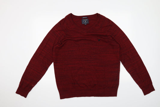 American Eagle Mens Red   Pullover Jumper Size L