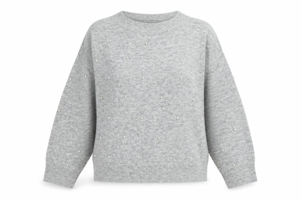 H&M Womens Grey  Knit Pullover Jumper Size M
