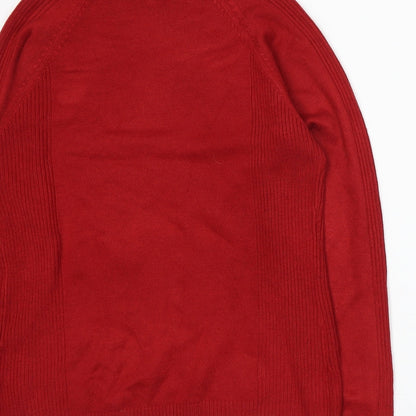 Preloved //text Womens Red  Knit Pullover Jumper Size L - Label