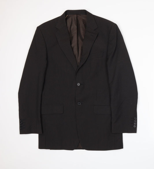 Marks and Spencer Mens Brown Striped  Jacket Suit Jacket Size S