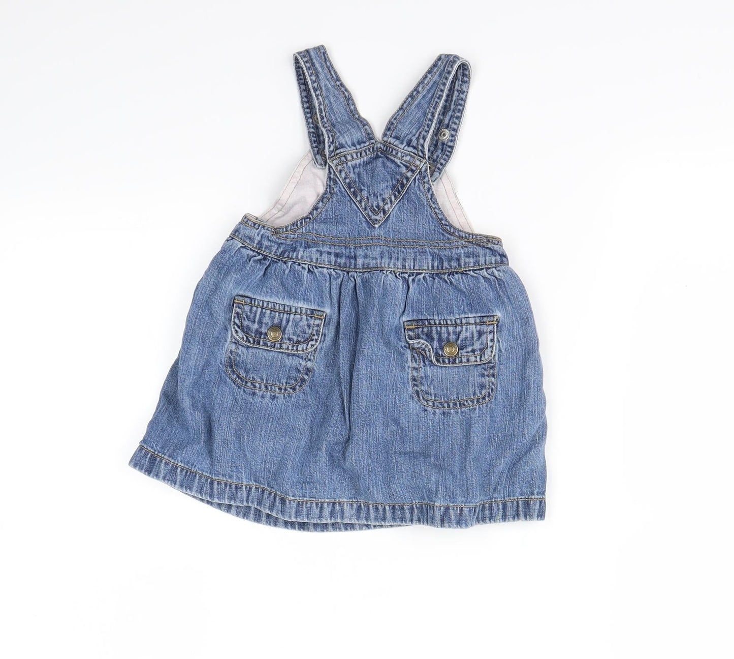 Gap  Blue   Pinafore/Dungaree Dress  Size 6-9 Months