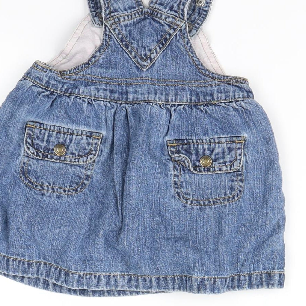 Gap  Blue   Pinafore/Dungaree Dress  Size 6-9 Months