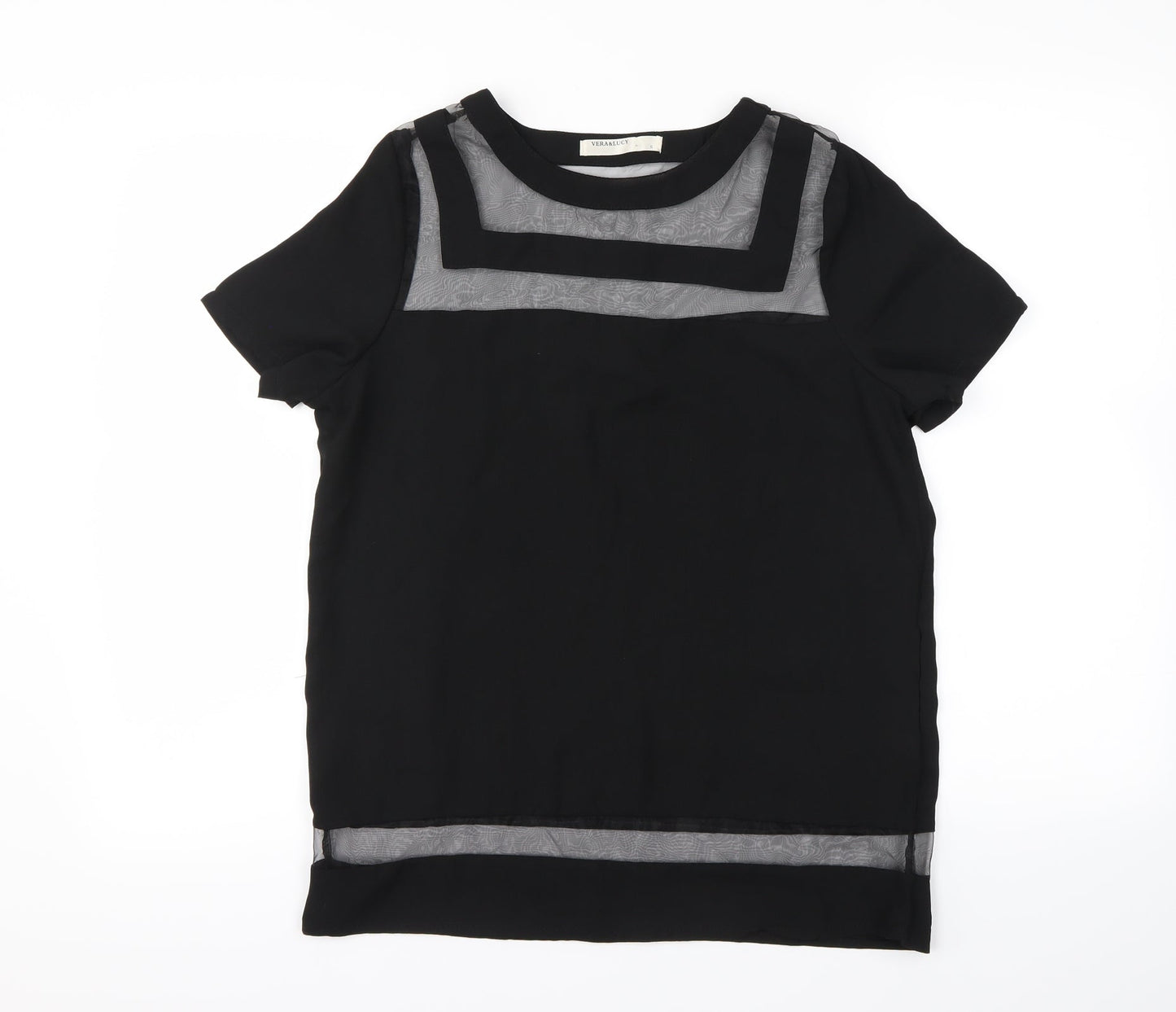 vera&lucy Womens Black   Basic Blouse Size S