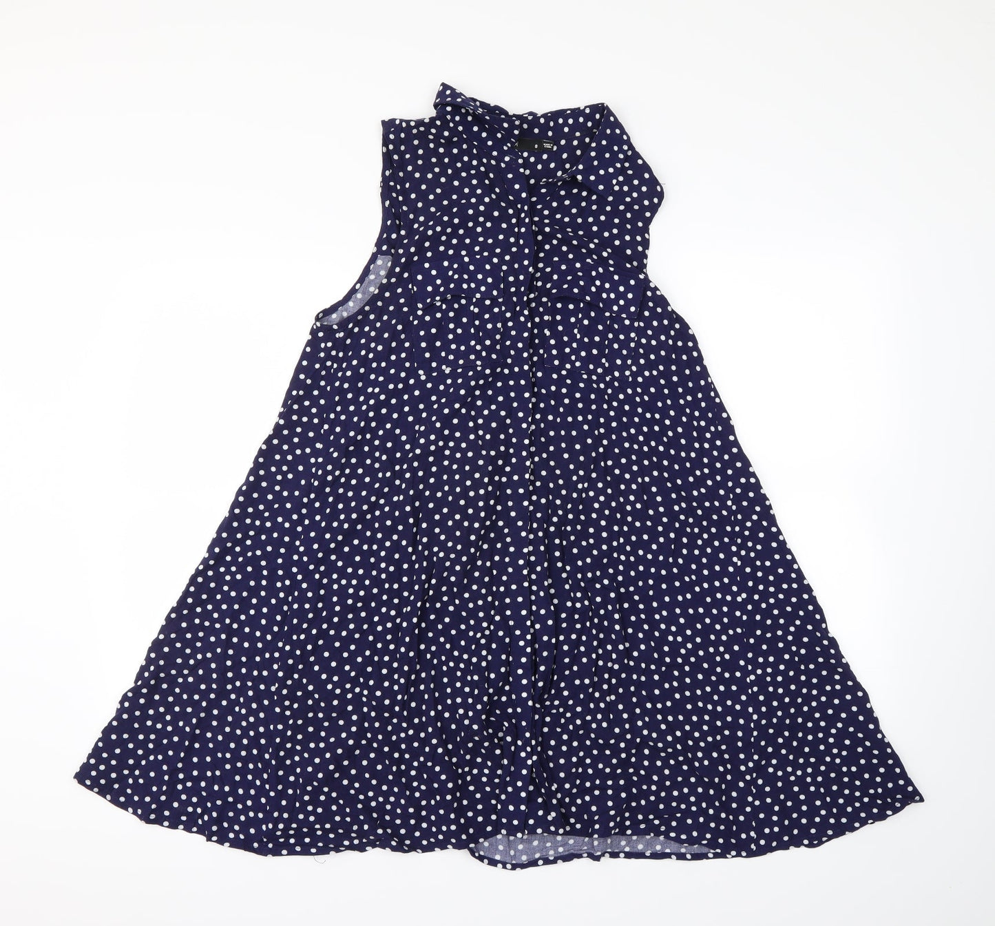Sportsgirl Womens Blue Polka Dot  Mini  Size 8