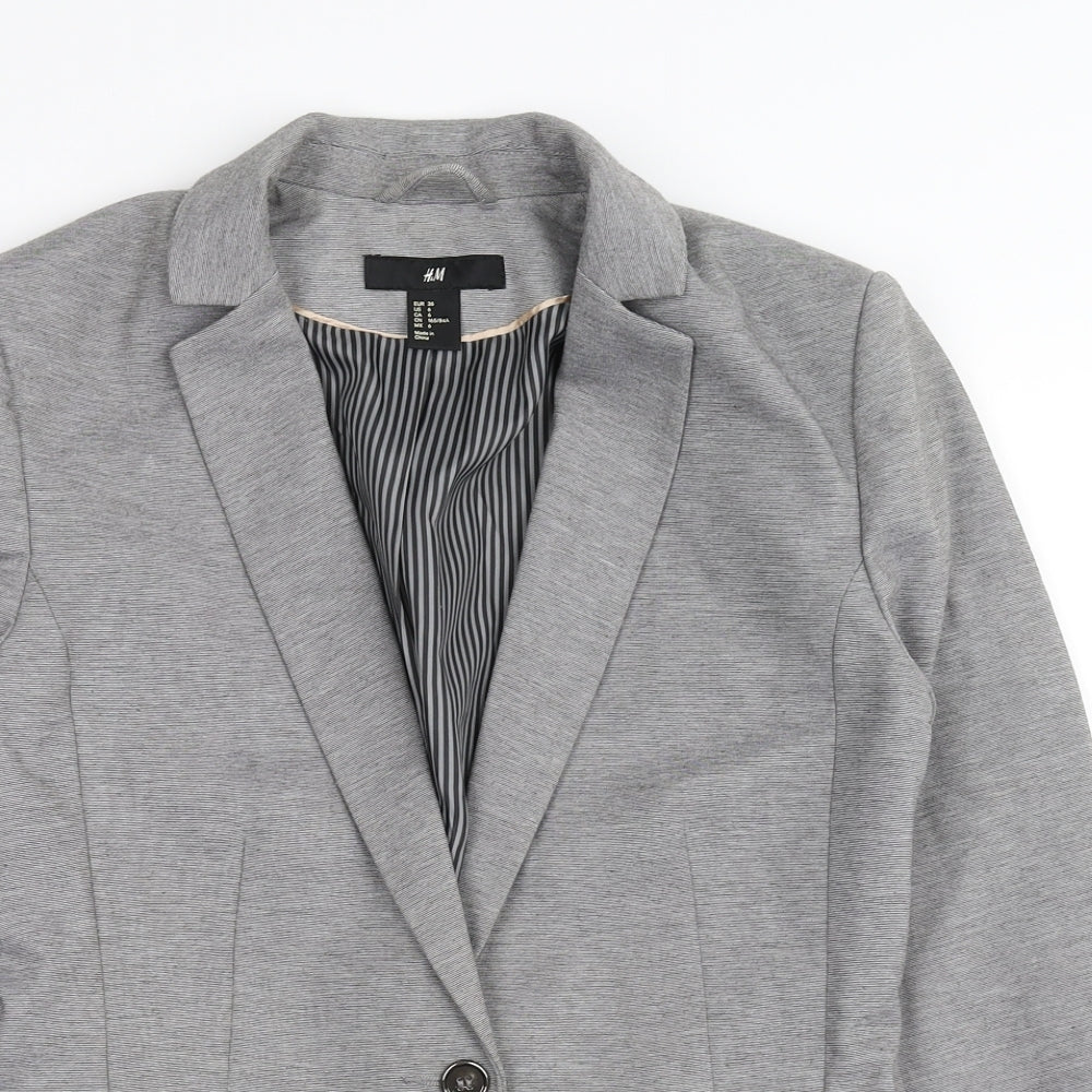 H&M Womens Grey   Jacket Blazer Size 36