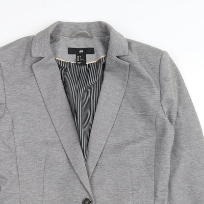 H&M Womens Grey   Jacket Blazer Size 36
