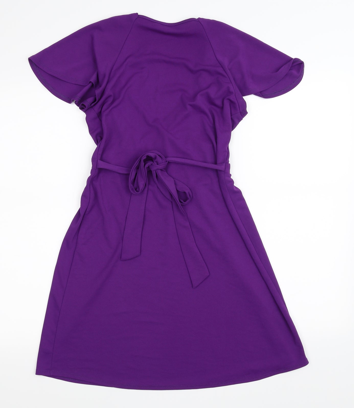 Dorothy Perkins Womens Purple   Fit & Flare  Size 8  - tie on back