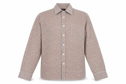 Preworn Womens Brown Geometric  Basic Button-Up Size 40