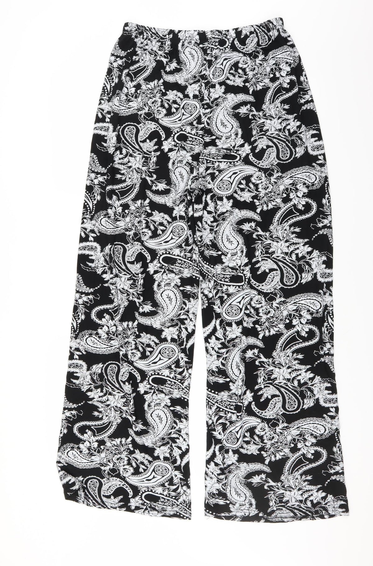 Preworn Womens Black Paisley  Trousers  Size 29 L30 in